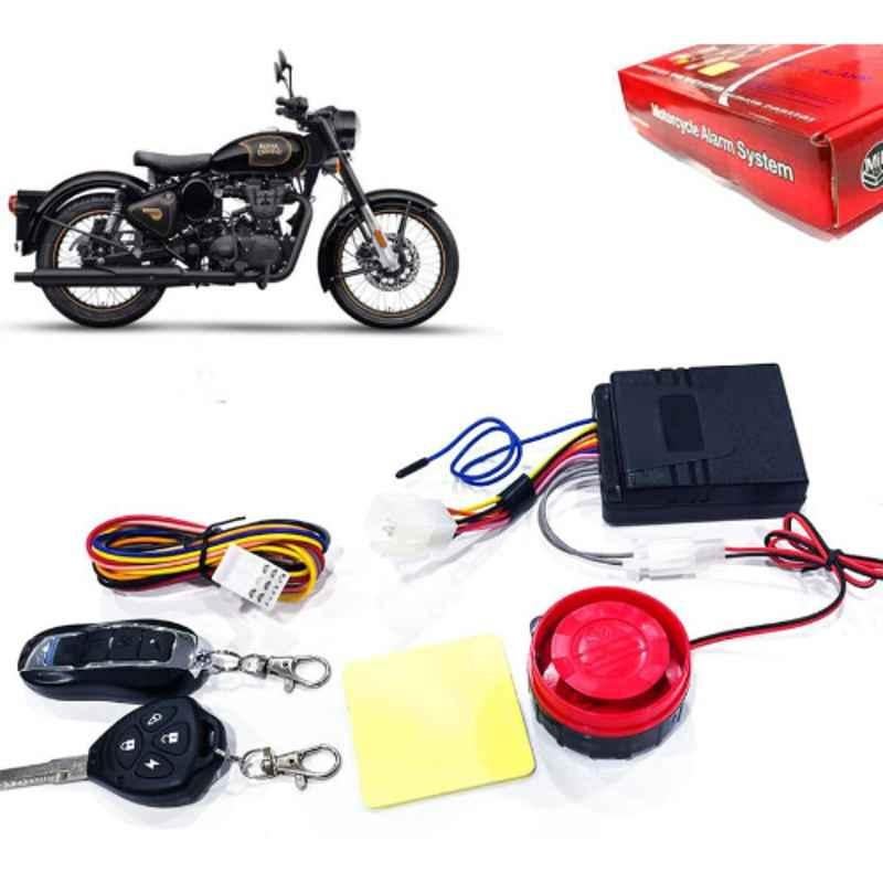 Auto Pearl 12V Black Two-Way Anti Theft Motorcycle Alarm Kit with 2 Pcs Remote for Classic 500