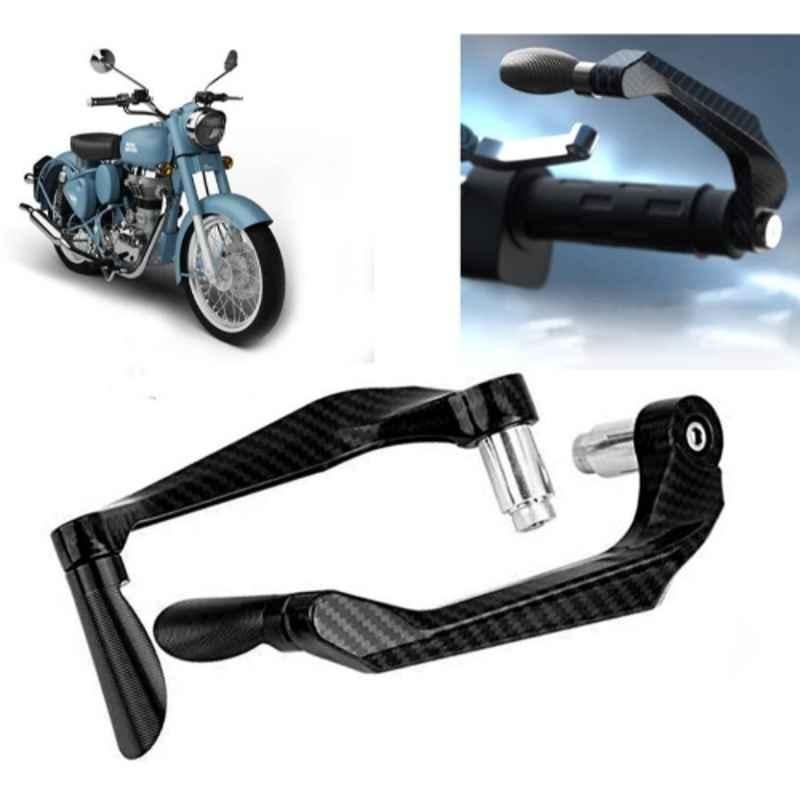 Auto Pearl 2 Pcs Aluminium Carbon Black Brake Clutch Lever Set for Royal Enfield Classic Squadron BS6