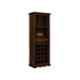 Angel Furniture Solid Sheesham Wood Lacquar Finish Dark Brown Tallboy Bar Cabinet, AF-159W