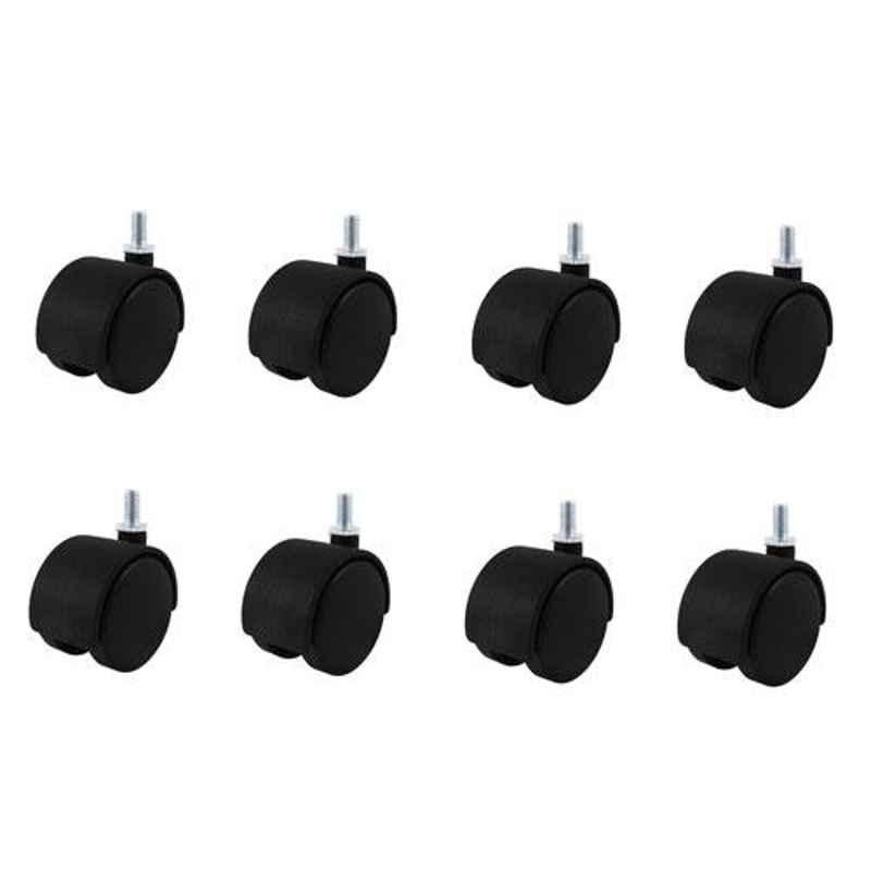 Nixnine Standard Office Revolving Chair Replacement Wheels, REG_BLK_8PS (Pack of 8)