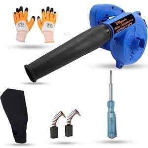 Hillgrove 800W Plastic Blue Electric Air Blower with Carbon Brushes, Gloves & Line Tester, HGCM1096