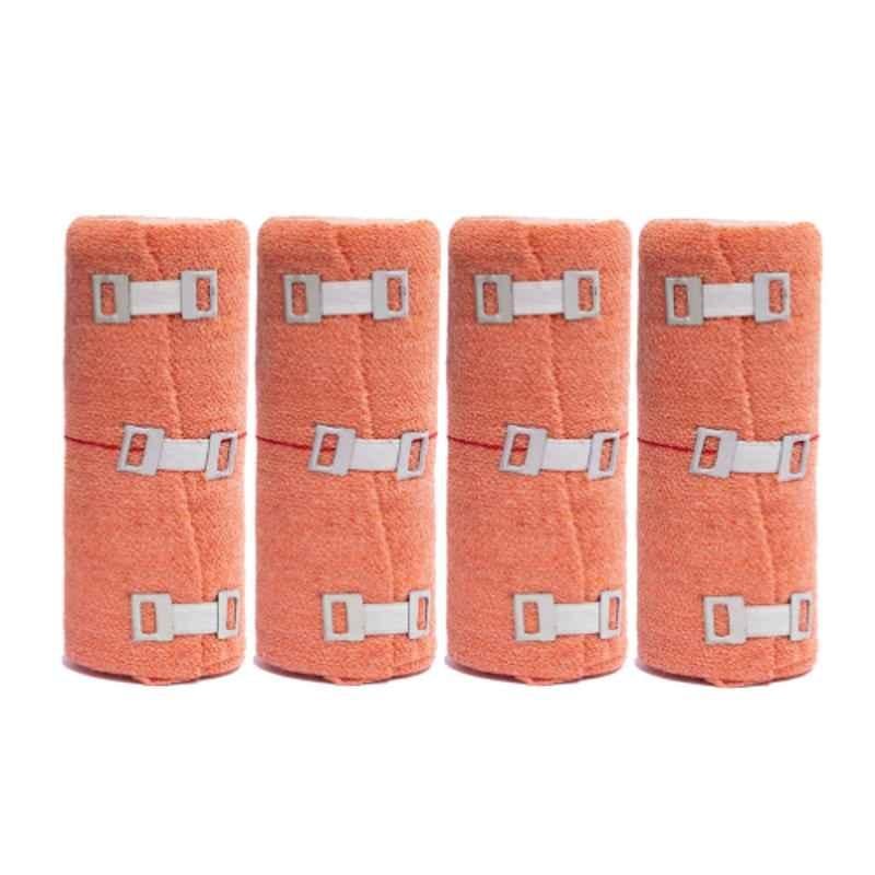 Easycrepe 10cmx4m Cotton Crepe Bandage for Pain Relief (Pack of 4)