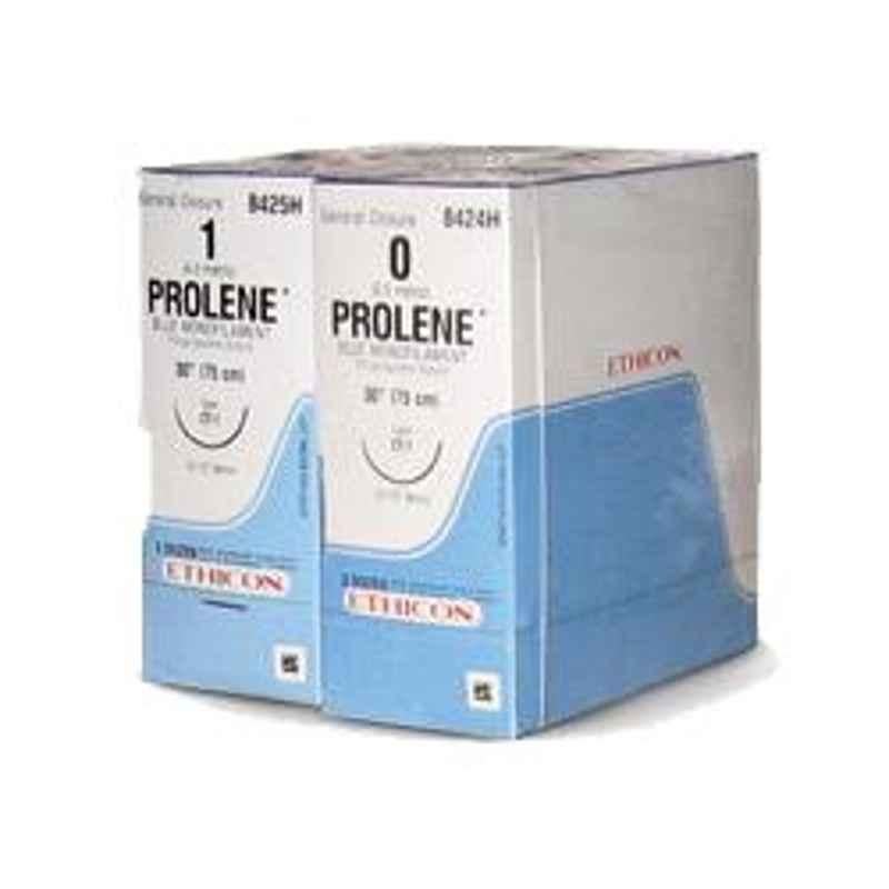 Ethicon NW889 Prolene 5-0 Blue Monofilament Suture, Size: 90cm (Pack of 12)