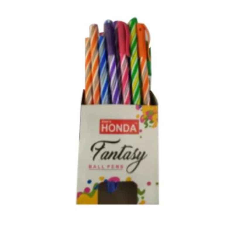 Honda Fantasy Mini-DF Blue Ink Multicolour Ball Pen, MINT042 (Pack of 100)