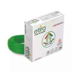 Polycab Etira 1.5 Sqmm Green Single Core FR PVC Insulated Multistrand House Wire, Length: 90 m