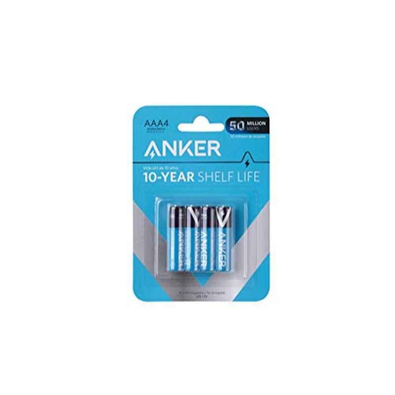 Anker 4 Pcs AAA Blue & Black Alkaline Batteries Set