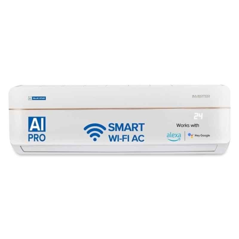 Blue Star 1.5 Ton 3 Star White Inverter Split AC with Copper Condenser, IA318VXUS
