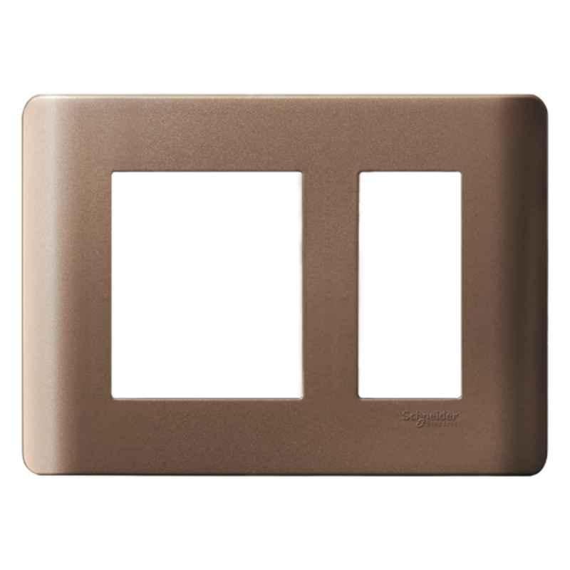 Schneider Electric Zencelo 3 Module Silver Bronze Grid & Cover Frame, IN8403C(SZ) (Pack of 10)