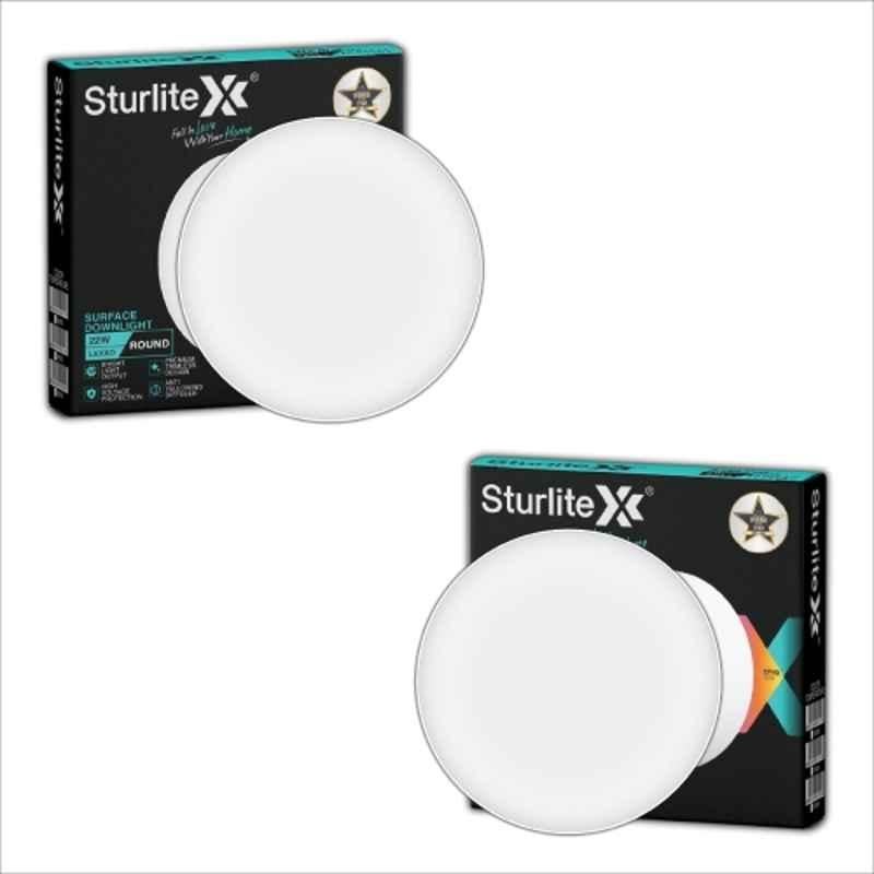 Sturlite Lexxo 22W 1980lm Cool White Round LED Surface Light (Pack of 2)