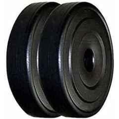 Saipro 6kg Black PVC Weight Plates for Home Gym (Pack of 2)