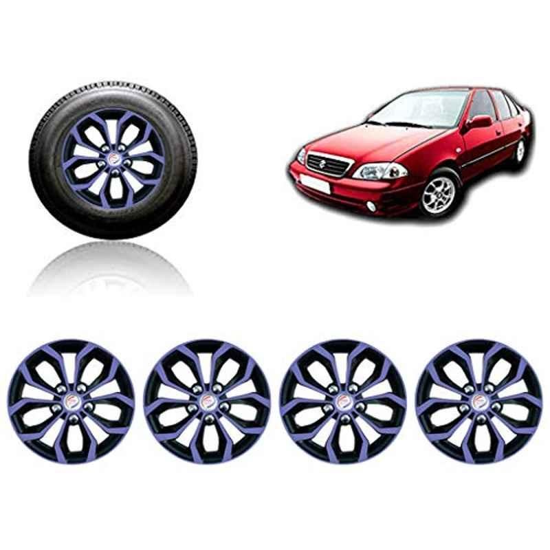 Auto Pearl 4 Pcs 13 inch ABS Violet & Black Car Wheel Cover Set for Maruti Suzuki Esteem
