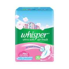 Whisper 50 Pcs White Cotton Disposable Ultra Soft Sanitary Pad Packet, Size: XL