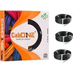 CabONE 0.75 Sqmm Black FR PVC Insulated Copper Cable, Length: 90 m (Pack of 3)