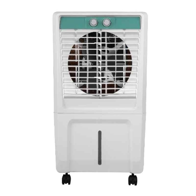 Hindware Xeno Plus 105W 48 Litre PP Plastic White & Teal Personal Air Cooler with Honeycomb Pad Cooling & 1 Year Warranty, 529961