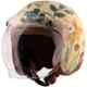 Axor Retro Jet Ibiza Thermoplastic Beige Open Face Helmet, AHRJIM, Size: M