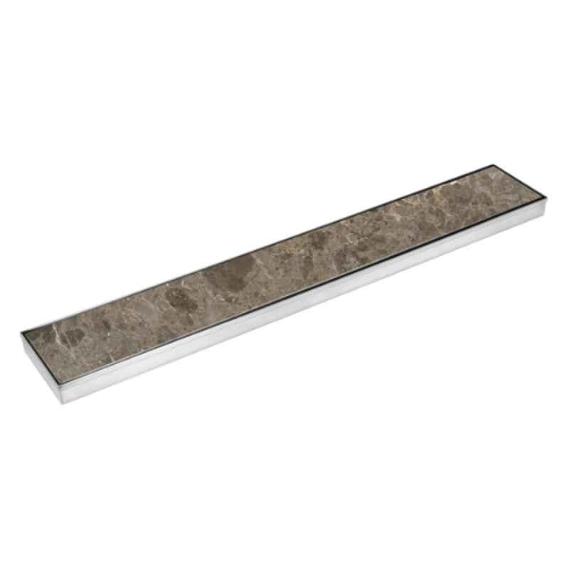 Lipka 36x4 inch Stainless Steel Tile Insert Shower Drain Channel, 859
