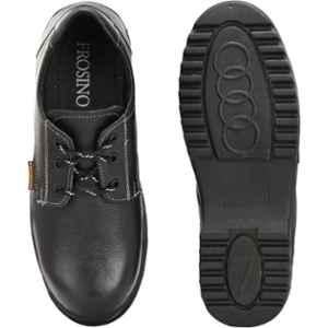 Frosino Genuine Leather Steel Toe Safety Shoe for Men, F-08BLK, Size: 6