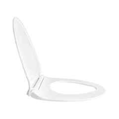 Happy Homes 43x35cm Plastic White Round Commode Seat Cover with Soft Close Mechanism