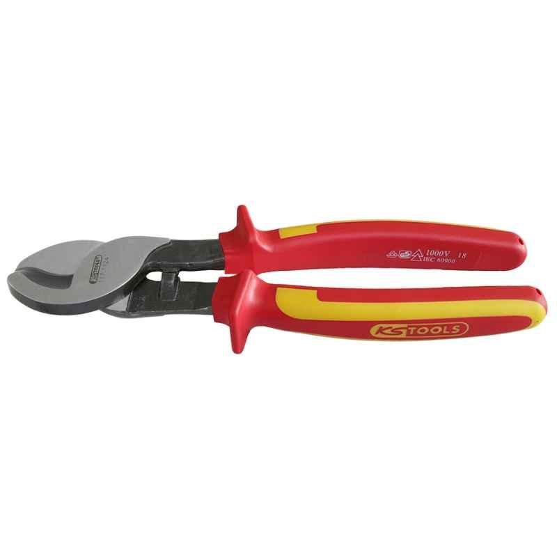 KS Tools ERGOTORQUE 8 inch Steel Phosphate VDE Cable Shear, 117.1123