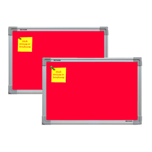 Nechams Notice Board Economy Combo Pack of 2 units Color Red NBRED152TF2PK