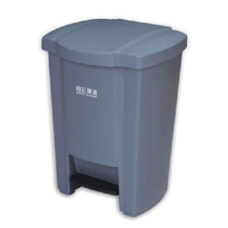 Baiyun 33x29x44cm 18L Gray Garbage Can with Pedal, AF07040