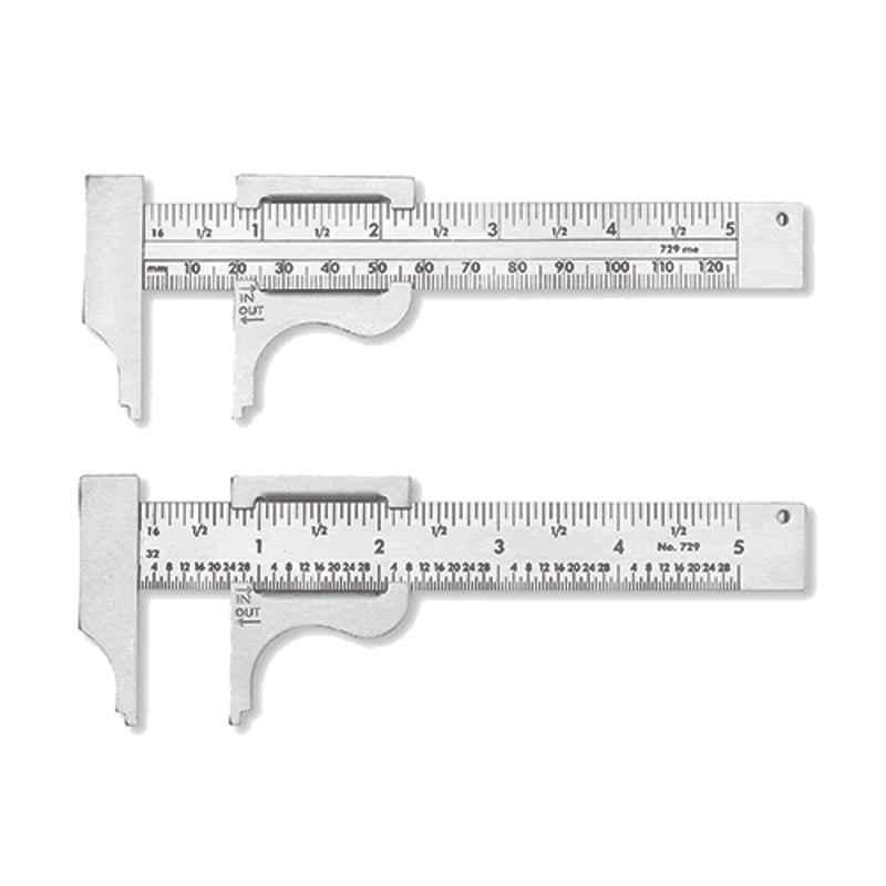 Groz SLC/SS/4M 4 inch Metric & Imperial Combined Slide Caliper, 01321