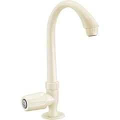 Sparsh Pearl Standard TS-115 Plastic White Swan Neck Tap for Bathroom & Kitchen
