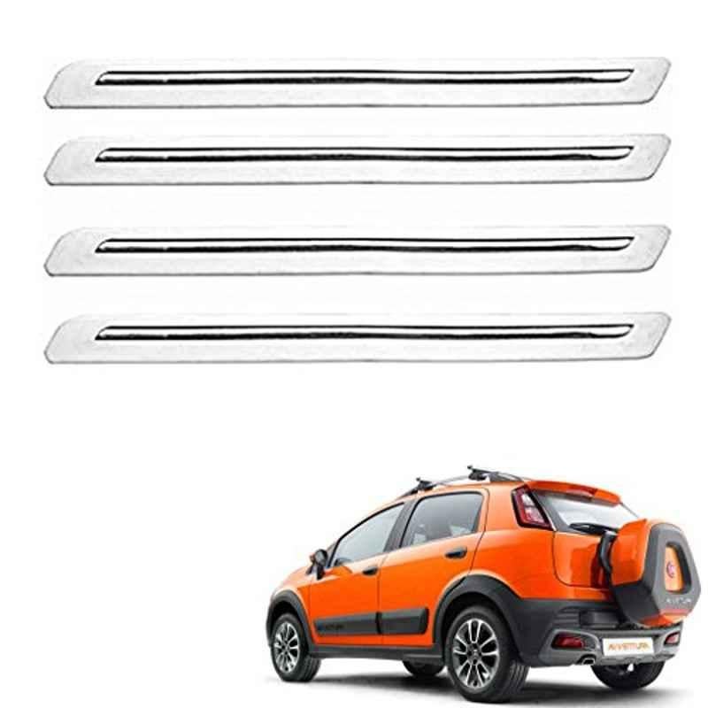 Kozdiko 4 Pcs White Car Bumper Protector Set for Fiat Linea Classic