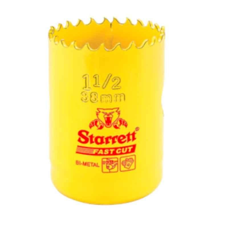 Starrett Fast Cut 38mm Yellow Bi Metal Hole Saw, FCH0112-G
