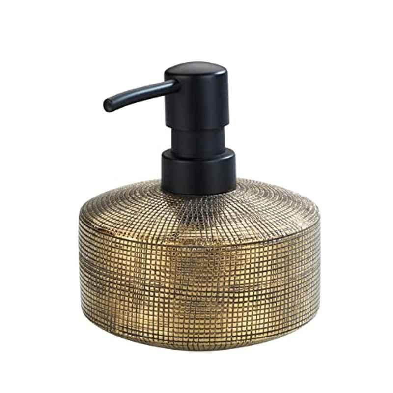 Wenko 0.4L Ceramic Gold Rivara Liquid Soap Dispenser, 24401100