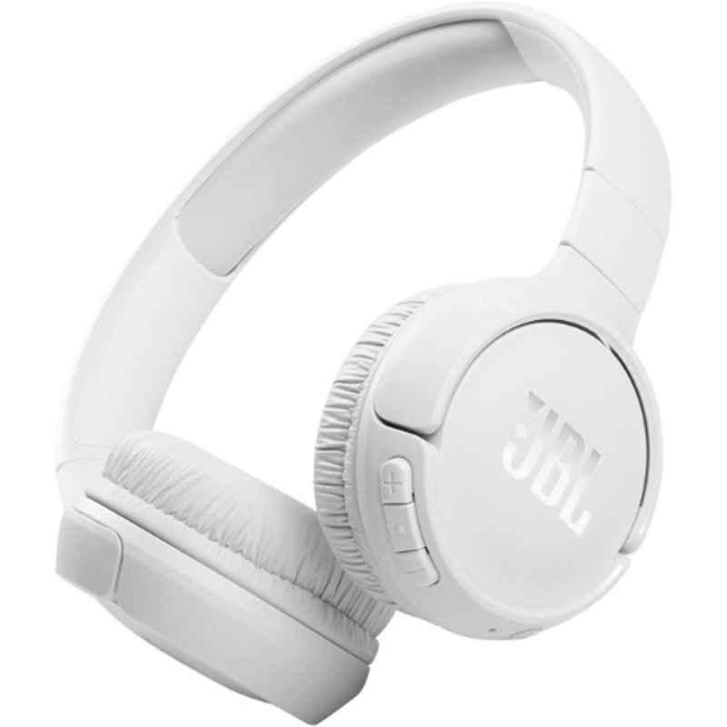 JBL 40hrs White Wireless On-Ear Bluetooth Headphone, JBL-TUNE510BT-WHITE