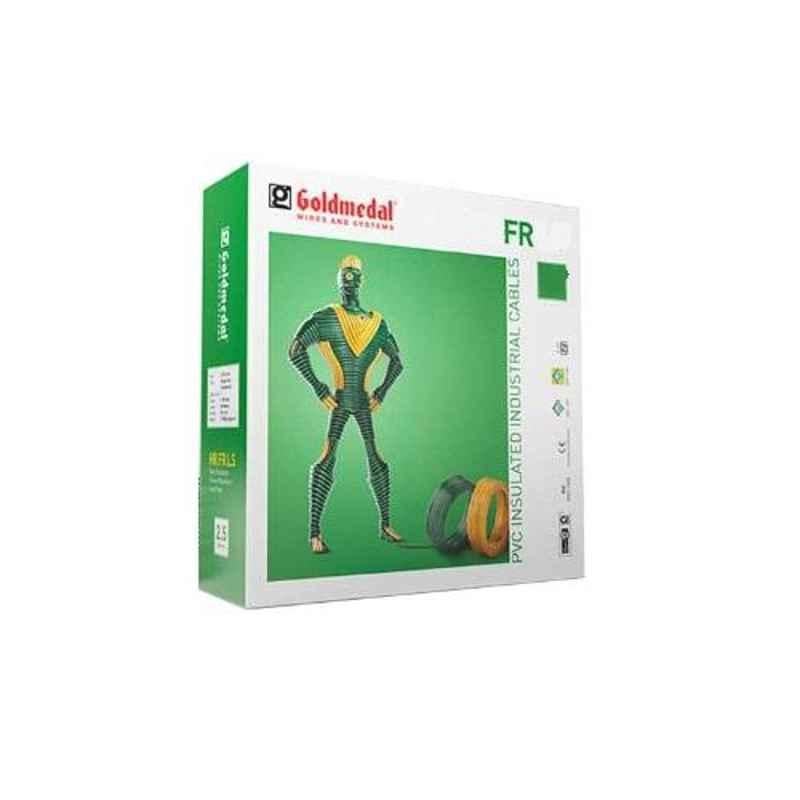 Goldmedal 1 Sqmm 90m Green Flexible FR PVC Wire, 06102GREN