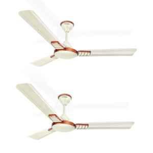 Longway Wave 50W Ivory Ultra High Speed 3 Blade Ceiling Fan, Sweep: 1200 mm (Pack of 2)