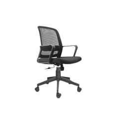 Paradise 21x20x20inch Mild Steel Black Revolving Executive Chair with Medium Back, PME-5008