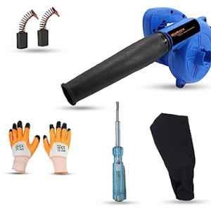 Walkers 800W Plastic Blue Electric Air Blower with Carbon Brushes, Gloves & Line Tester, WKCB278