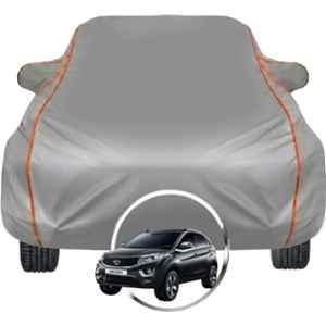 Allextreme Polyester Grey Car Cover with Triple Stitched Reflective Piping for Tata Nexon Fits All Model & Year, TAT-NEXON-BLK