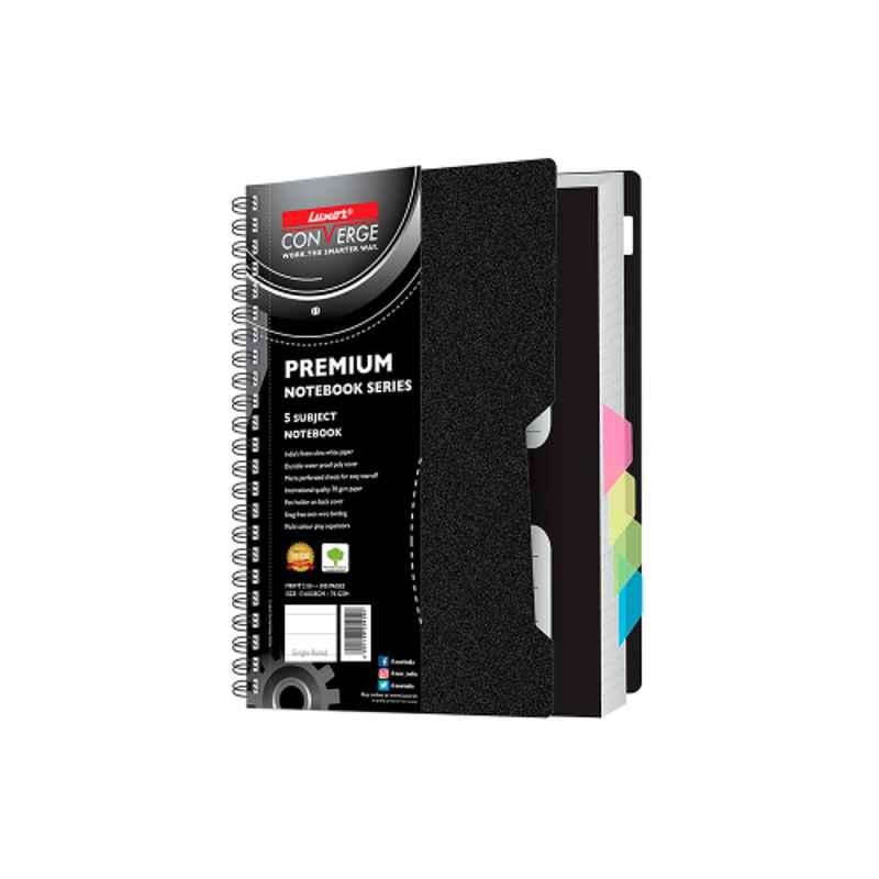 Luxor B5 70GSM 300 Pages 5 Subject Notebook, 20409-N (Pack of 50)