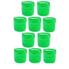 Mipatex 24x12 inch HDPE Green Round Gardening Grow Bag (Pack of 10)