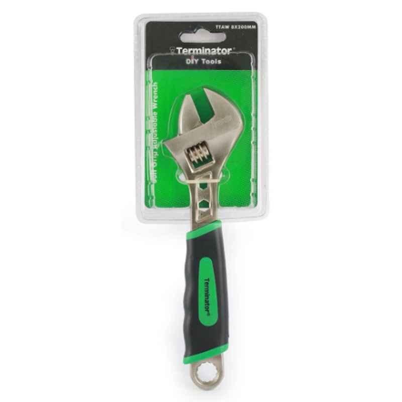 Terminator 8x200mm Soft Grip Adjustable Wrench, TTAW 8X200mm