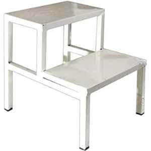 Medsor Impex 40x40x30cm Metal Double Steps Bed Side Foot Step Stool