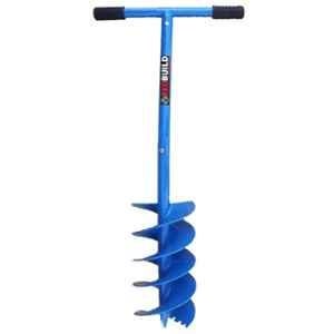 REDBUILD 6 inch Carbon Steel Manual Long Blade Post Hole Digger & Auger