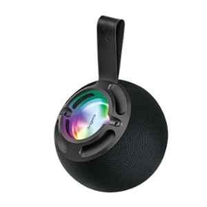 Fingers GlobeSound 10W Rich Black Portable Wireless Speaker with Mesmerizing RGB Lights