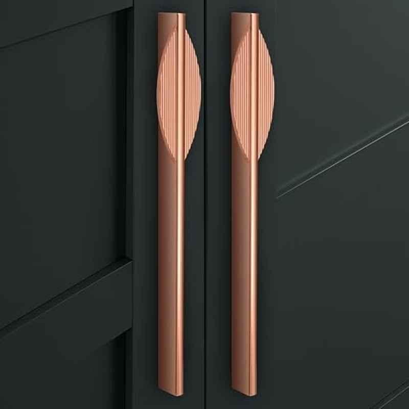 Plantex 288mm Aluminium Rose Gold PVD Finish Pull Cabinet Handle for Home & Office, APS-DTC-5590-RG-288MM-PK-2 (Pack of 2)
