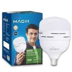 Magik Savio 30W 6500K B22 Cool White Emergency LED Bulb, LUSV030C4529