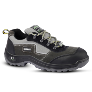 Euro Security Energy Suede Leather Steel Toe Grey Safety Shoes with Double Density PU Sole, Size: 10