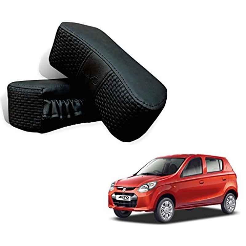 Kozdiko 2 Pcs Memory Foam Black Car Vastra Neck Rest Cushion Set for Maruti Suzuki Alto 800, koz_5202