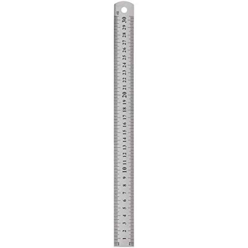 Generic 7002 30cm Metal Silver Ruler