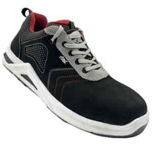 Allen Cooper ACL 11691 High Performance Black Leather 200J Fiber Toe Safety Shoe, Size: 6
