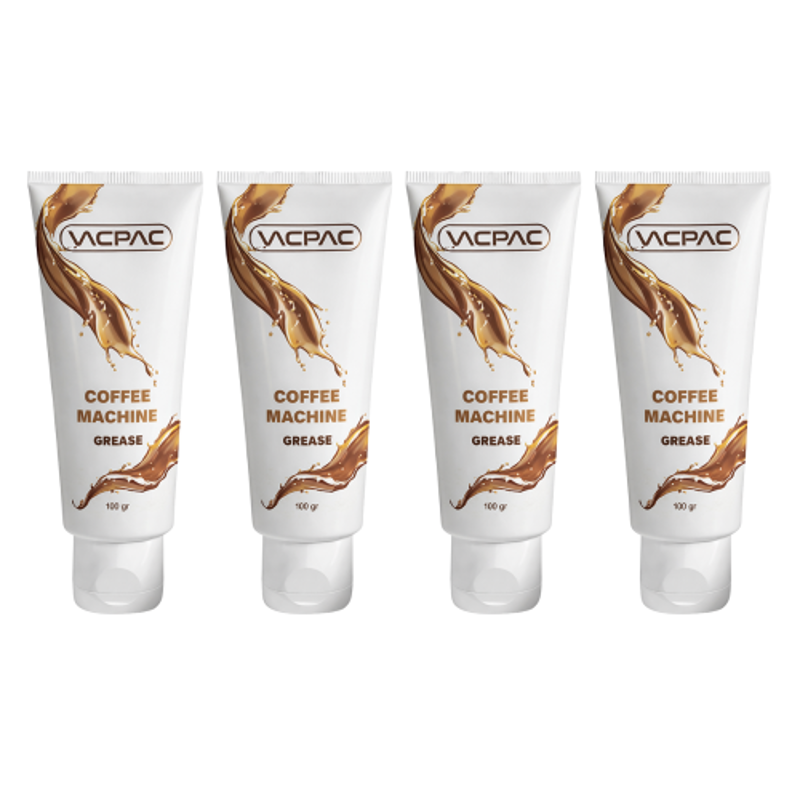 VAC PAC 100g Espresso Coffee Machine Grease for O-Rings, Brew Units & Moving Parts (Pack of 4)
