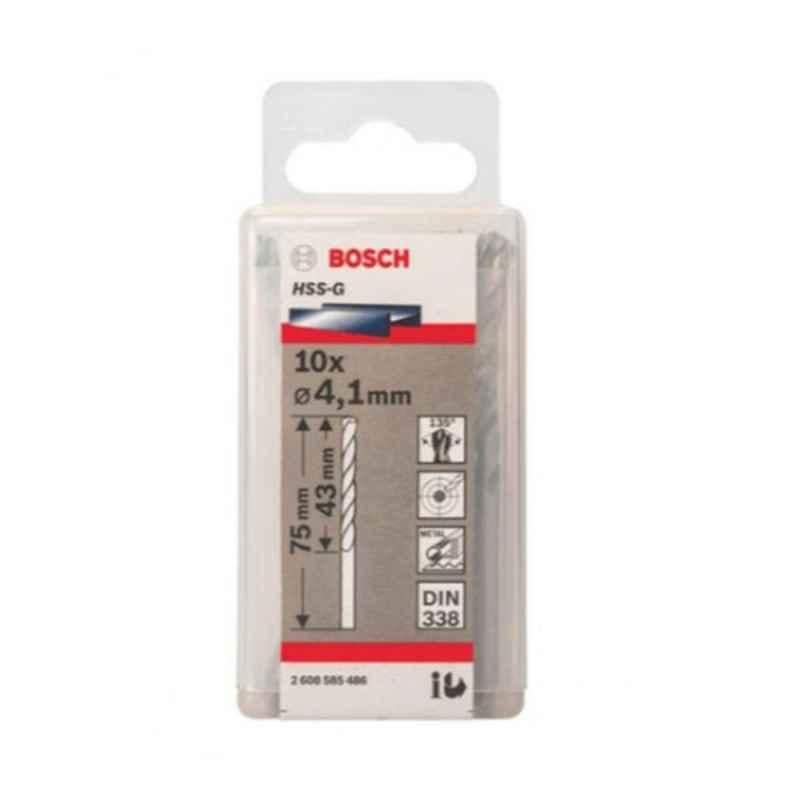 Bosch 10Pcs 1mm Metal Silver Drill Bit Set, 2608595049